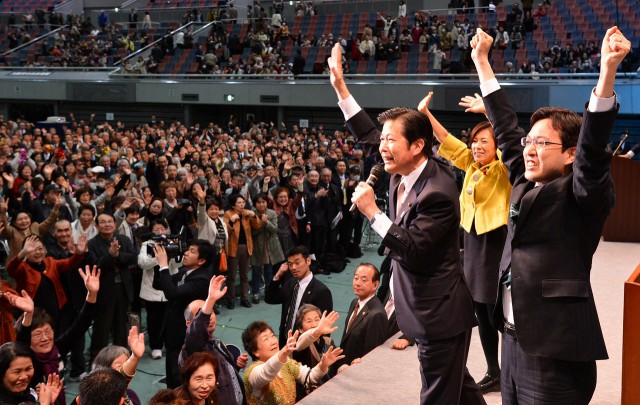 「財政の見える化」で日本再建!(4月3日、大阪市立中央体育館)
